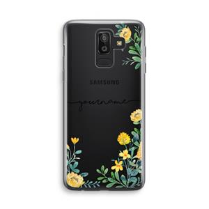 CaseCompany Gele bloemen: Samsung Galaxy J8 (2018) Transparant Hoesje