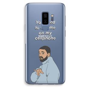 CaseCompany Hotline bling: Samsung Galaxy S9 Plus Transparant Hoesje