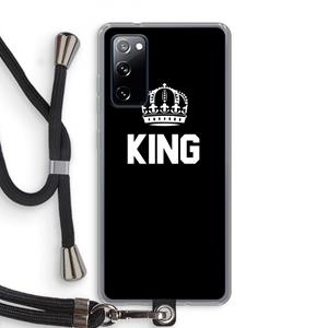 CaseCompany King zwart: Samsung Galaxy S20 FE / S20 FE 5G Transparant Hoesje met koord