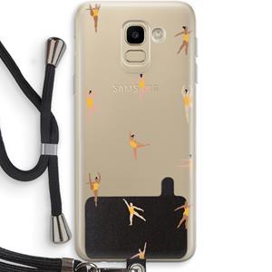 CaseCompany Dans #2: Samsung Galaxy J6 (2018) Transparant Hoesje met koord