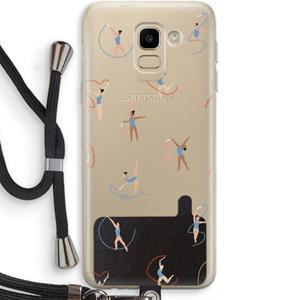 CaseCompany Dancing #3: Samsung Galaxy J6 (2018) Transparant Hoesje met koord