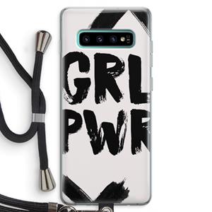 CaseCompany Girl Power #2: Samsung Galaxy S10 Plus Transparant Hoesje met koord