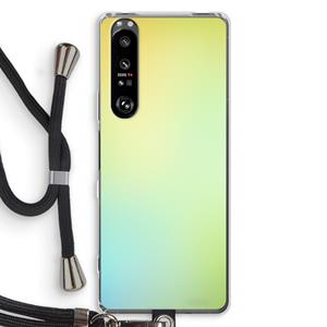 CaseCompany Minty mist pastel: Sony Xperia 1 III Transparant Hoesje met koord