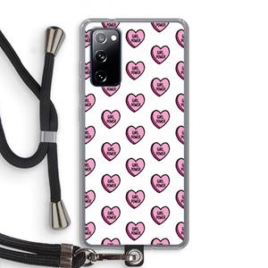 CaseCompany GIRL POWER: Samsung Galaxy S20 FE / S20 FE 5G Transparant Hoesje met koord