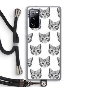 CaseCompany Kitten: Samsung Galaxy S20 FE / S20 FE 5G Transparant Hoesje met koord