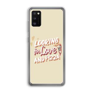 CaseCompany Pizza is the answer: Samsung Galaxy A41 Transparant Hoesje
