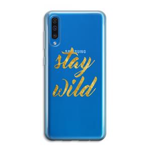 CaseCompany Stay wild: Samsung Galaxy A50 Transparant Hoesje