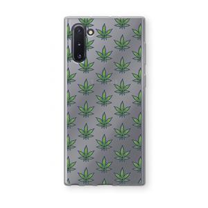 CaseCompany Weed: Samsung Galaxy Note 10 Transparant Hoesje