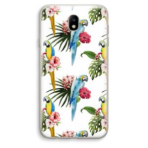 CaseCompany Kleurrijke papegaaien: Samsung Galaxy J7 (2017) Transparant Hoesje