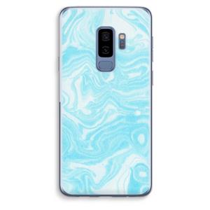 CaseCompany Waterverf blauw: Samsung Galaxy S9 Plus Transparant Hoesje