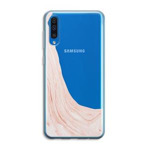 CaseCompany Peach bath: Samsung Galaxy A50 Transparant Hoesje