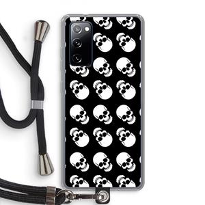 CaseCompany Musketon Skulls: Samsung Galaxy S20 FE / S20 FE 5G Transparant Hoesje met koord