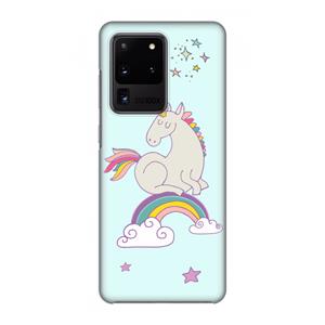 CaseCompany Regenboog eenhoorn: Volledig geprint Samsung Galaxy S20 Ultra Hoesje