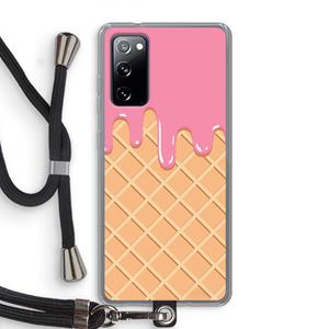 CaseCompany Ice cream: Samsung Galaxy S20 FE / S20 FE 5G Transparant Hoesje met koord