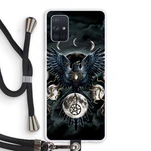 CaseCompany Sinister Wings: Samsung Galaxy A71 Transparant Hoesje met koord