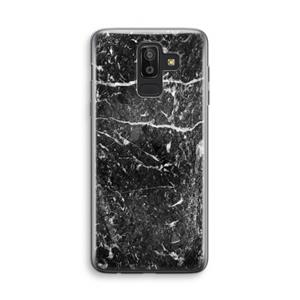 CaseCompany Zwart marmer: Samsung Galaxy J8 (2018) Transparant Hoesje