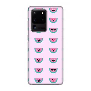 CaseCompany Smiley watermeloenprint: Volledig geprint Samsung Galaxy S20 Ultra Hoesje