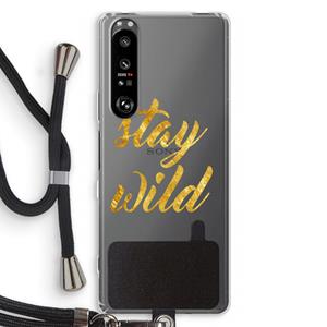 CaseCompany Stay wild: Sony Xperia 1 III Transparant Hoesje met koord