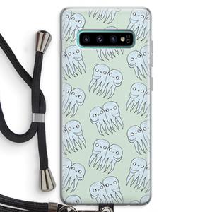 CaseCompany Octopussen: Samsung Galaxy S10 Plus Transparant Hoesje met koord