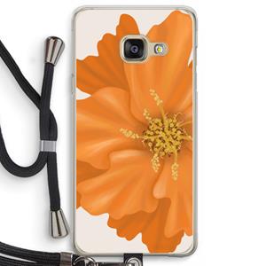 CaseCompany Orange Ellila flower: Samsung Galaxy A3 (2016) Transparant Hoesje met koord