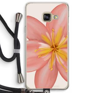 CaseCompany Pink Ellila Flower: Samsung Galaxy A3 (2016) Transparant Hoesje met koord