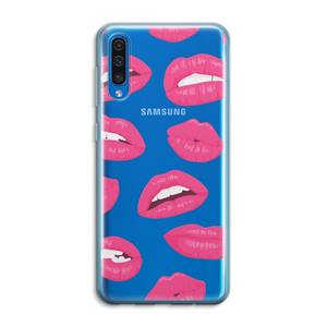 CaseCompany Bite my lip: Samsung Galaxy A50 Transparant Hoesje