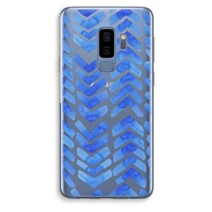 CaseCompany Blauwe pijlen: Samsung Galaxy S9 Plus Transparant Hoesje