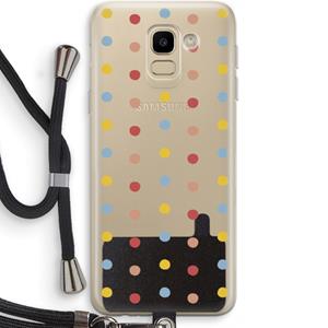 CaseCompany Bollen: Samsung Galaxy J6 (2018) Transparant Hoesje met koord