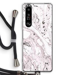 CaseCompany Mengelmoes: Sony Xperia 1 III Transparant Hoesje met koord