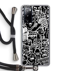 CaseCompany Vexx Black Mixtape: Samsung Galaxy S20 FE / S20 FE 5G Transparant Hoesje met koord