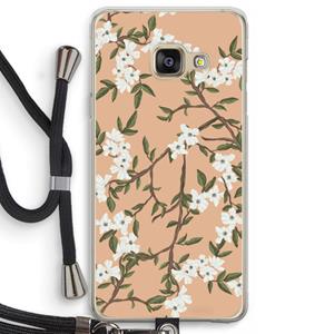 CaseCompany Blossoming spring: Samsung Galaxy A3 (2016) Transparant Hoesje met koord
