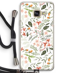 CaseCompany Sweet little flowers: Samsung Galaxy A3 (2016) Transparant Hoesje met koord