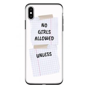 CaseCompany No Girls Allowed Unless: iPhone XS Max Tough Case