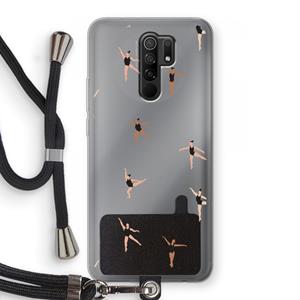 CaseCompany Dancing #1: Xiaomi Redmi 9 Transparant Hoesje met koord