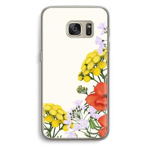 CaseCompany Wilde bloemen: Samsung Galaxy S7 Transparant Hoesje