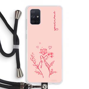 CaseCompany Giving Flowers: Samsung Galaxy A71 Transparant Hoesje met koord