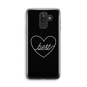 CaseCompany Best heart black: Samsung Galaxy J8 (2018) Transparant Hoesje