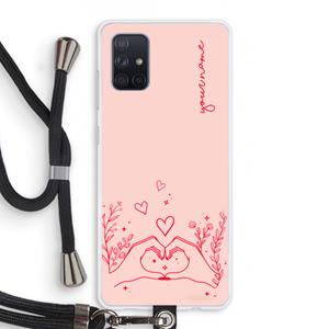 CaseCompany Love is in the air: Samsung Galaxy A71 Transparant Hoesje met koord