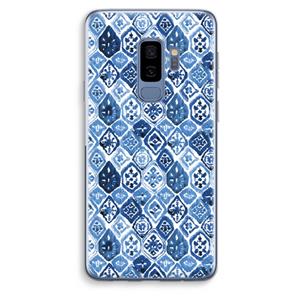 CaseCompany Blauw motief: Samsung Galaxy S9 Plus Transparant Hoesje