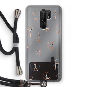 CaseCompany Dancing #3: Xiaomi Redmi 9 Transparant Hoesje met koord