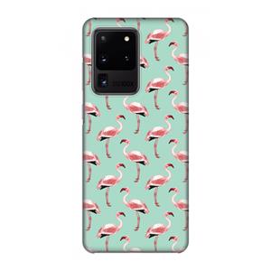 CaseCompany Flamingoprint groen: Volledig geprint Samsung Galaxy S20 Ultra Hoesje