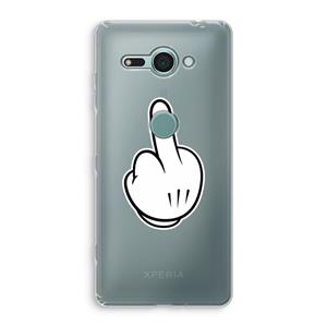 CaseCompany Middle finger black: Sony Xperia XZ2 Compact Transparant Hoesje