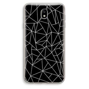 CaseCompany Geometrische lijnen wit: Samsung Galaxy J7 (2017) Transparant Hoesje