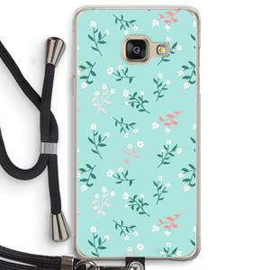 CaseCompany Small white flowers: Samsung Galaxy A3 (2016) Transparant Hoesje met koord