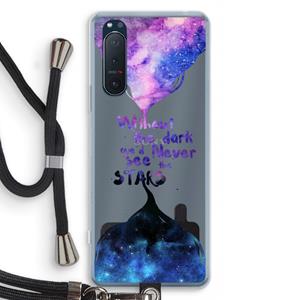 CaseCompany Stars quote: Sony Xperia 5 II Transparant Hoesje met koord