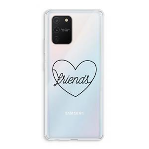 CaseCompany Friends heart black: Samsung Galaxy S10 Lite Transparant Hoesje