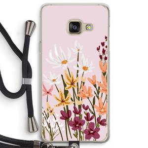 CaseCompany Painted wildflowers: Samsung Galaxy A3 (2016) Transparant Hoesje met koord