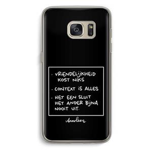 CaseCompany Mijn Motto's: Samsung Galaxy S7 Transparant Hoesje