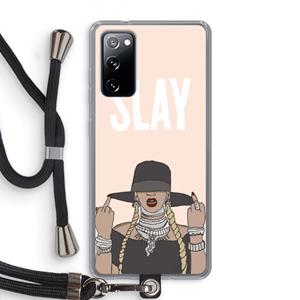 CaseCompany Slay All Day: Samsung Galaxy S20 FE / S20 FE 5G Transparant Hoesje met koord