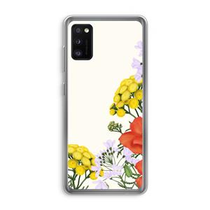 CaseCompany Wilde bloemen: Samsung Galaxy A41 Transparant Hoesje